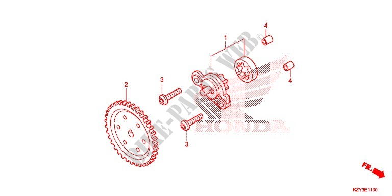 POMPE A HUILE pour Honda PCX 150 de 2012