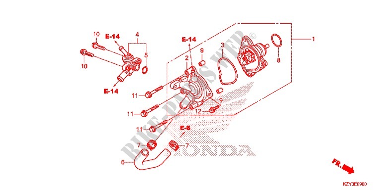 POMPE A EAU pour Honda PCX 150 de 2013