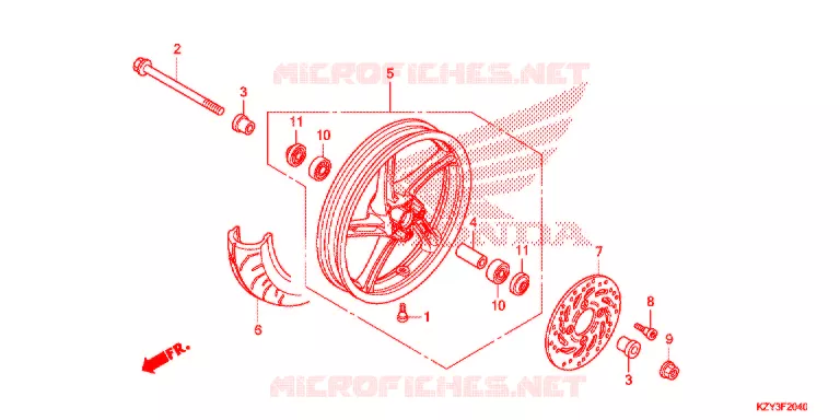 ROUE AVANT Honda SCOOTER 150 PCX 2012  WW150C