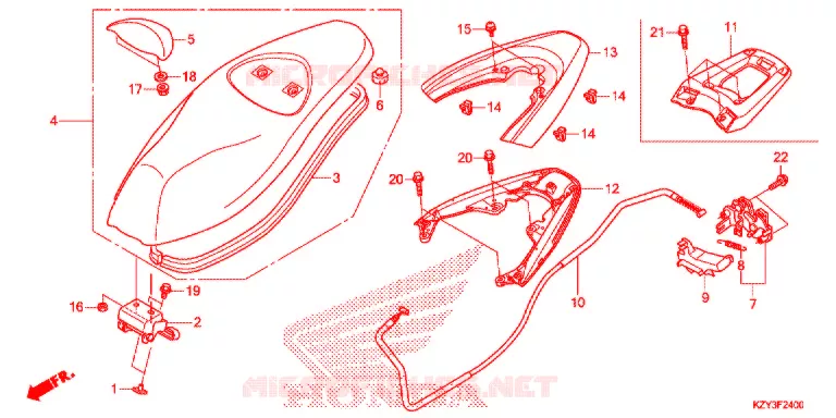 SELLE Honda SCOOTER 150 PCX 2014  WW150C