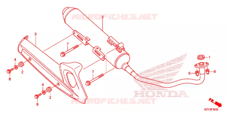 SILENCIEUX D'ECHAPPEMENT Honda SCOOTER 150 PCX 2013  WW150C