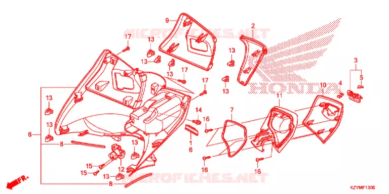 PROTEGE JAMBES Honda SCOOTER 150 PCX 2014  WW150D