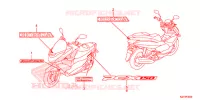 AUTOCOLLANTS pour Honda PCX 150 de 2013