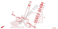TE DE FOURCHE pour Honda PCX 150 WHITE, RED SEAT de 2013