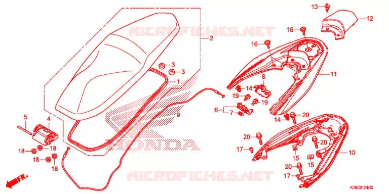 SELLE Honda SCOOTER 150 PCX 2015  WW150F