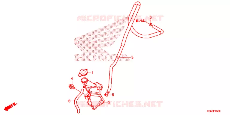 VASE D'EXPANSION Honda SCOOTER 150 PCX 2016  WW150F