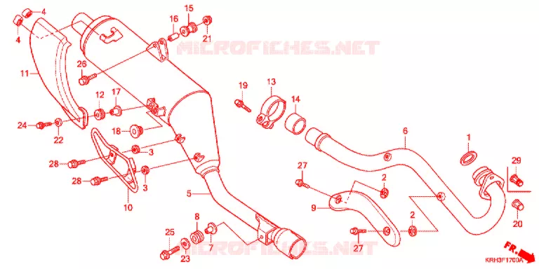 SILENCIEUX D'ECHAPPEMENT Honda MOTO 125 XR 2011  XR125LEKB