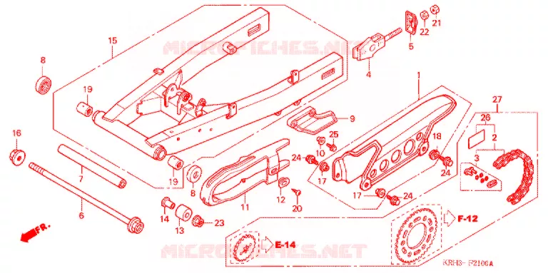 BRAS OSCILLANT Honda MOTO 125 XR 2011  XR125LEKB