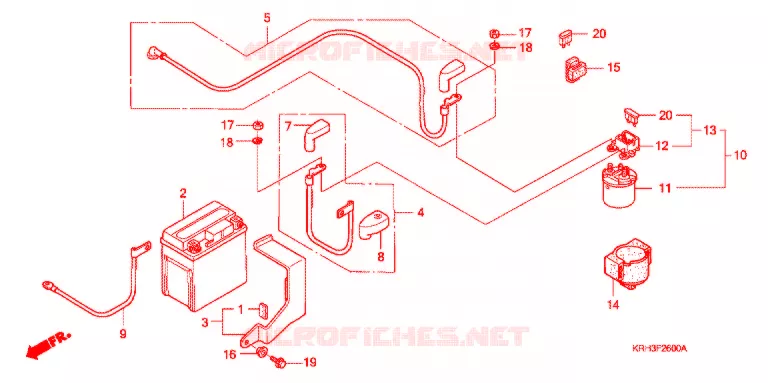 BATTERIE Honda MOTO 125 XR 2013  XR125LEKB
