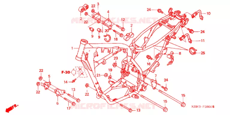 CADRE Honda MOTO 125 XR 2011  XR125LEKB