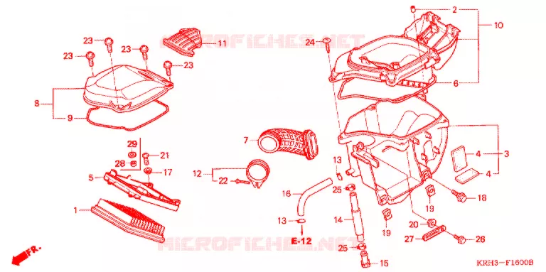 FILTRE A AIR Honda MOTO 125 XR 2012  XR125LEKB