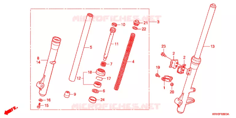 FOURCHE Honda MOTO 125 XR 2013  XR125LEKB