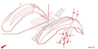 GARDE BOUE AVANT pour Honda XR 125 L ARRANQUE ELÉCTRICO 3LA de 2012