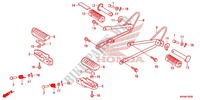 REPOSE PIED pour Honda XR 125 L ARRANQUE ELÉCTRICO 3LA de 2012