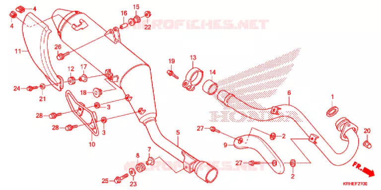 SILENCIEUX D'ECHAPPEMENT Honda MOTO 125 XR 2013  XR125LEKC