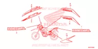 AUTOCOLLANTS pour Honda XR 125 L Electric start + Kick start de 2016