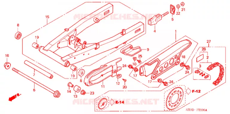 BRAS OSCILLANT Honda MOTO 125 XR 2011  XR125LKB