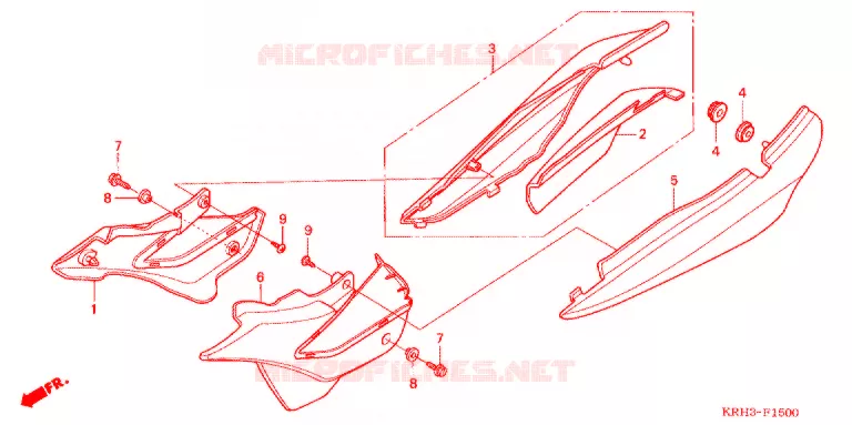 COUVERCLES LATERAUX Honda MOTO 125 XR 2011  XR125LKB