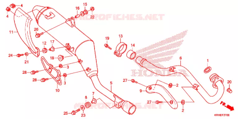 SILENCIEUX D'ECHAPPEMENT Honda MOTO 125 XR 2012  XR125LKC