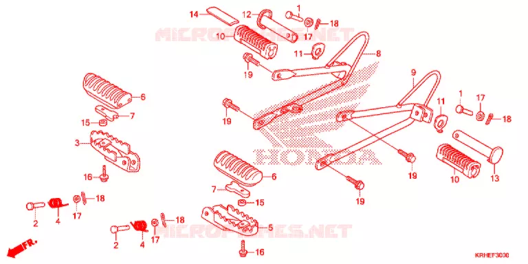 REPOSE PIED Honda MOTO 125 XR 2012  XR125LKC