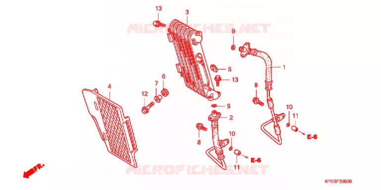 RADIATEUR D'HUILE Honda MOTO 250 XR 2003  XR250HSC3