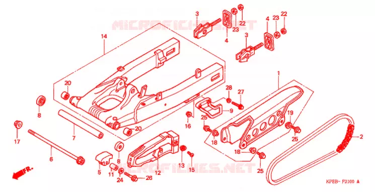 BRAS OSCILLANT Honda MOTO 250 XR 2004  XR250LS3