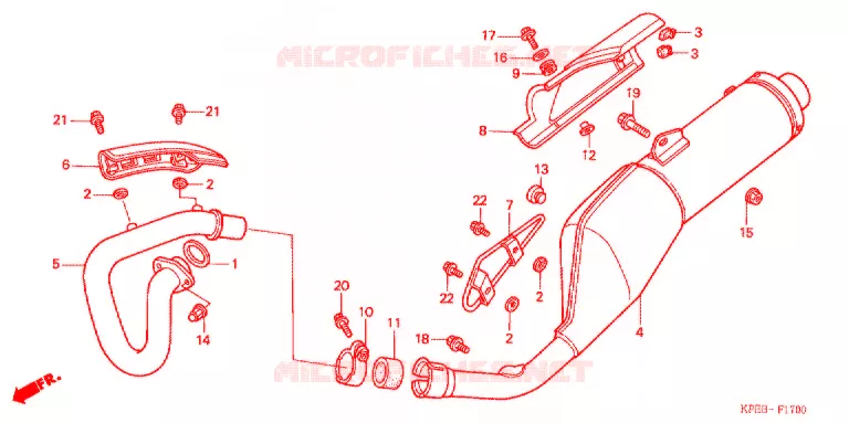 SILENCIEUX D'ECHAPPEMENT Honda MOTO 250 XR 2003  XR250LS3
