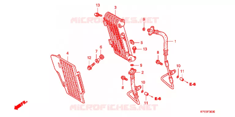 RADIATEUR D'HUILE Honda MOTO 250 XR 2005  XR250LS5