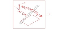 FIXATION SAC DE SELLE pour Honda CBR 125 TRICOLORE de 2012
