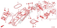 GARDE BOUE ARRIERE pour Honda CBR 125 TRICOLORE de 2012
