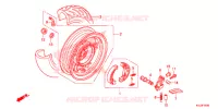 ROUE ARRIERE pour Honda ELITE 125 de 2014