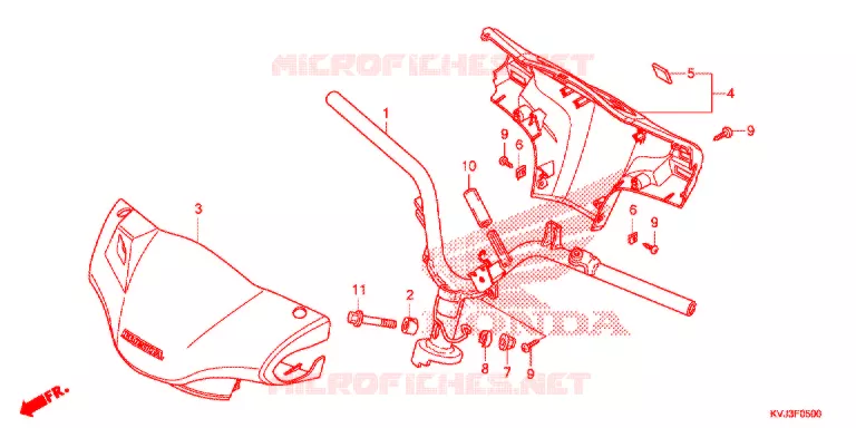GUIDON - CARENAGE Honda SCOOTER 125 ELITE 2015  CHA1253WHE