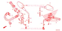 COMMODO   CABLE   RETROVISEUR pour Honda CB 1000 R SIENNA RED de 2016