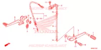 PEDALE pour Honda CB 1000 R SIENNA RED de 2016