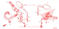 COMMODO   CABLE   RETROVISEUR pour Honda CB 1000 R SIENNA RED de 2015