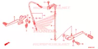 PEDALE pour Honda CB 1000 R BLANCHE de 2015