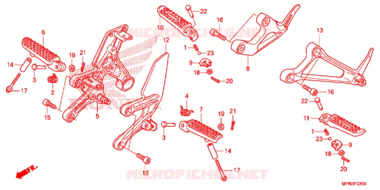 REPOSE PIED Honda MOTO 1000 CB 2016  CB1000RF