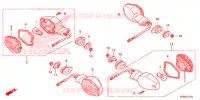 CLIGNOTANT pour Honda CB 1000 R HYPER RED de 2015