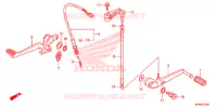 PEDALE pour Honda CB 1000 R HYPER RED de 2015