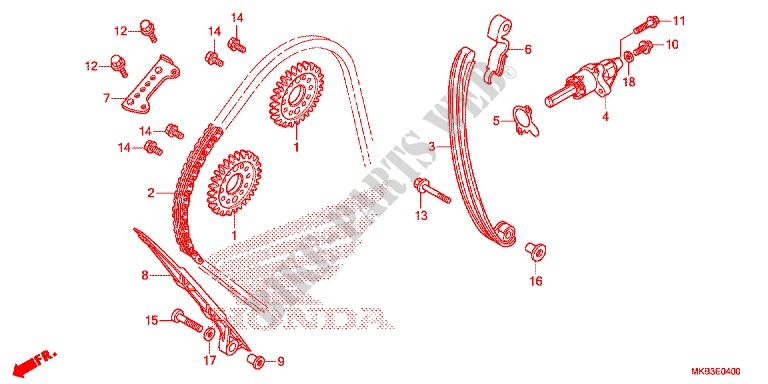 CHAINE DE DISTRIBUTION   TENDEUR pour Honda CBR 1000 SP ABS REPSOL de 2015