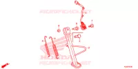 BEQUILLE pour Honda CBR 250 R RED de 2015