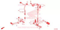 PEDALE pour Honda CBR 500 R TRICOLOR de 2015