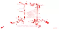 PEDALE pour Honda CBR 500 R TRICOLOR de 2015