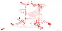 PEDALE pour Honda CBR 500 R SILVER de 2015