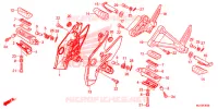 REPOSE PIED pour Honda CBR 500 R SILVER de 2015