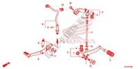 PEDALE pour Honda CBR 500 R RED de 2015