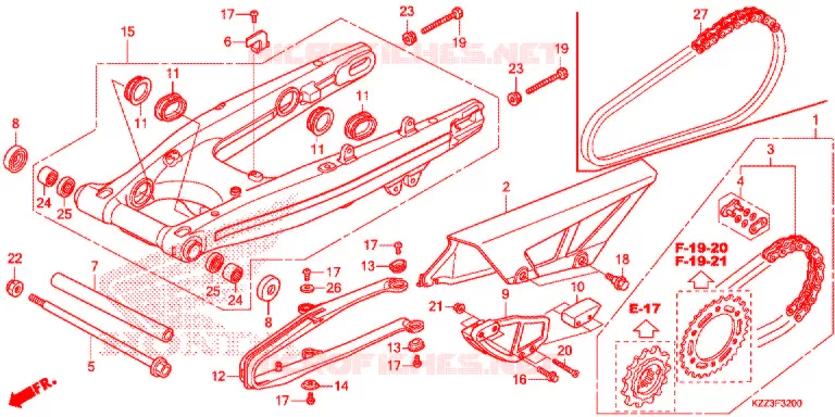 BRAS OSCILLANT Honda MOTO 250 CRF 2015  CRF250LF