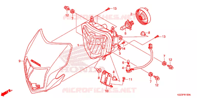 PHARE Honda MOTO 250 CRF 2015  CRF250LF