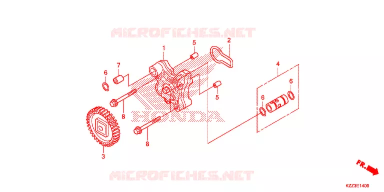 POMPE A HUILE Honda MOTO 250 CRF 2015  CRF250LF
