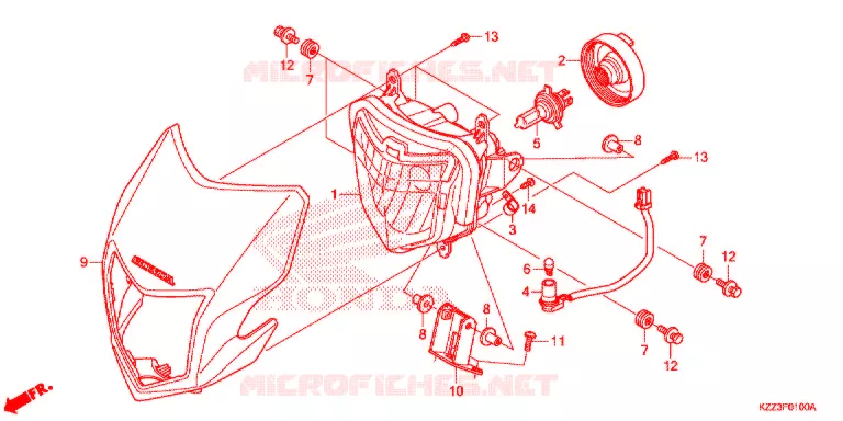 PHARE Honda MOTO 250 CRF 2015  CRF250LF